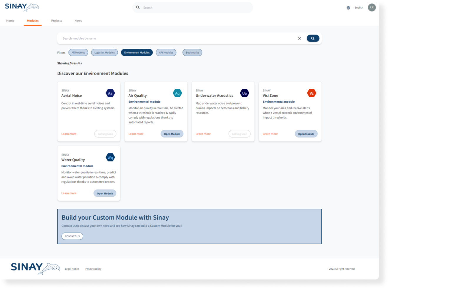 all your environmental data in one place with environmental modules
