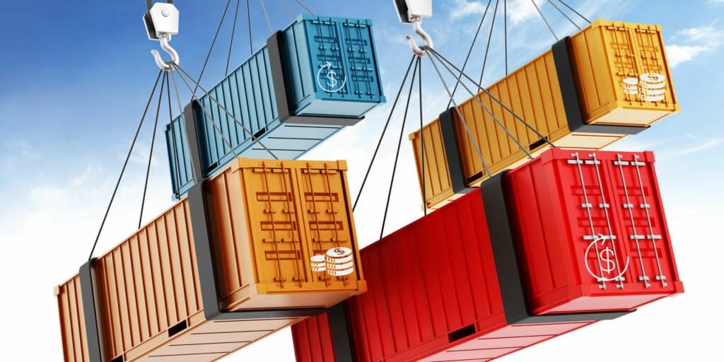 the costs associated with using containers to transport goods